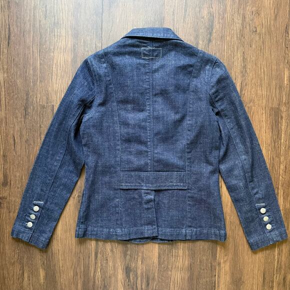 Levi’s Denim Blazer Y2K Vintage Jean Jacket Silver Detail Women’s Small Bling - Picture 2 of 14